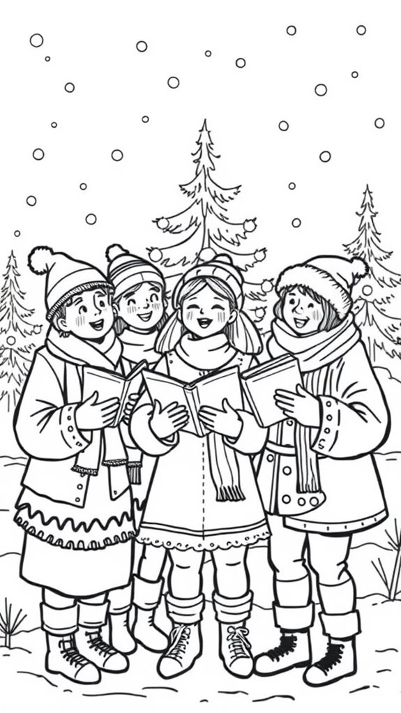 festive holiday coloring activity