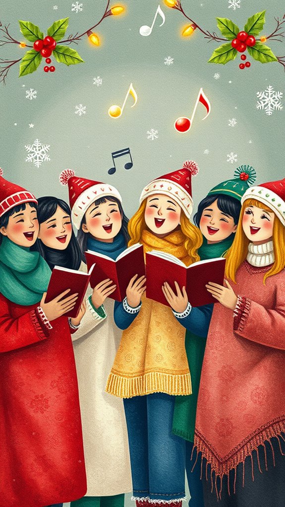 festive holiday music illustration