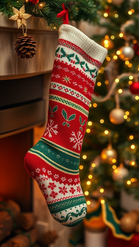 festive holiday stocking design