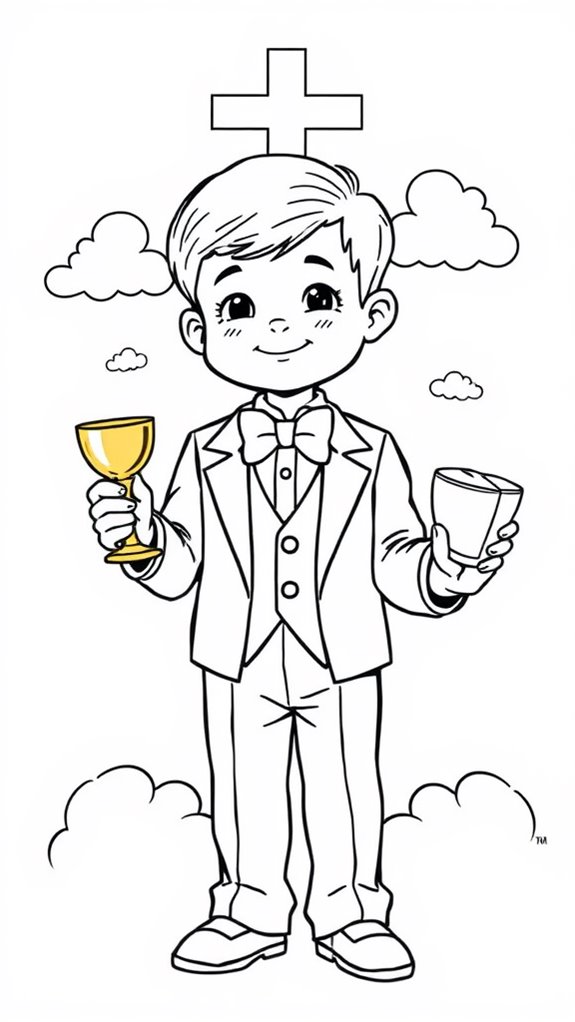 first communion coloring page