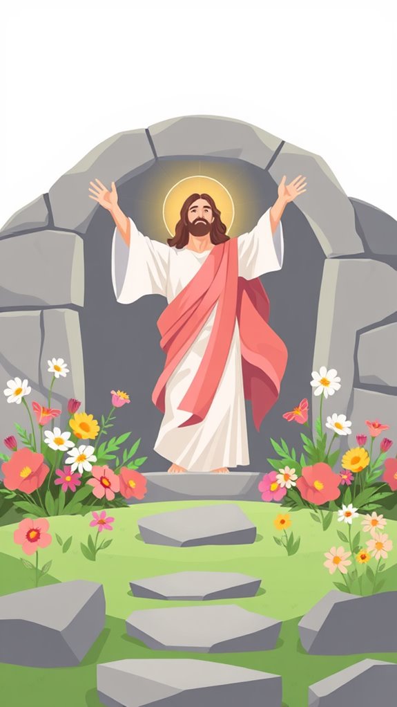 flat design easter illustration