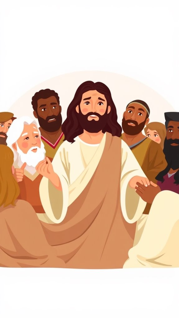 flat design jesus clipart