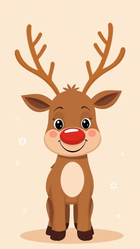 flat design reindeer illustration