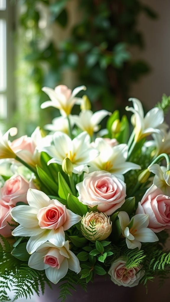 floral arrangement for lent