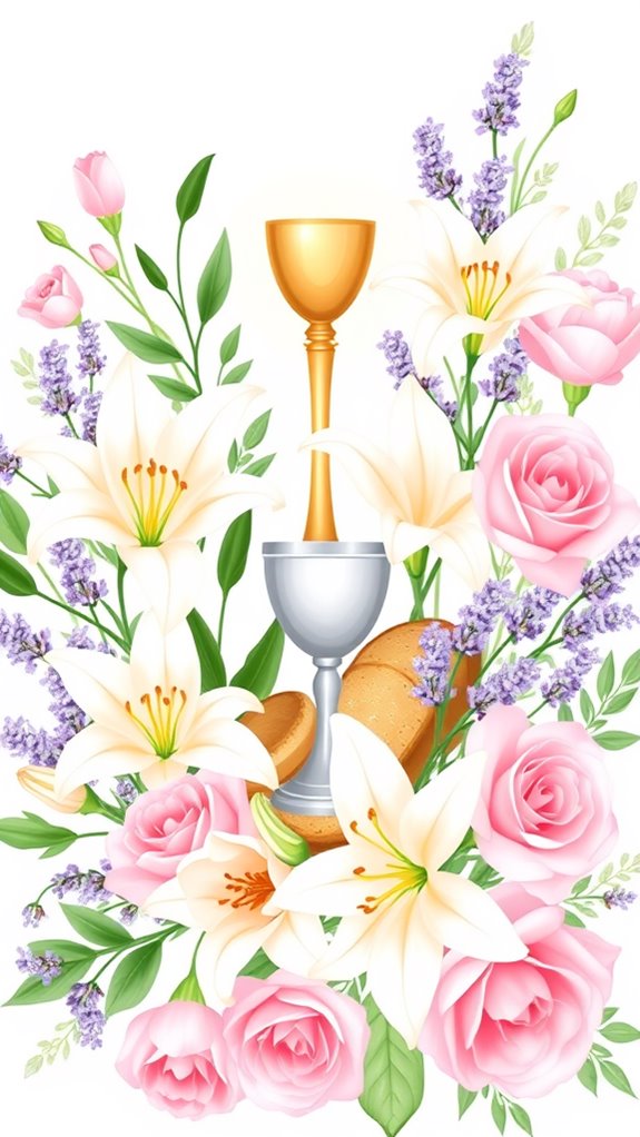 floral communion celebration artwork