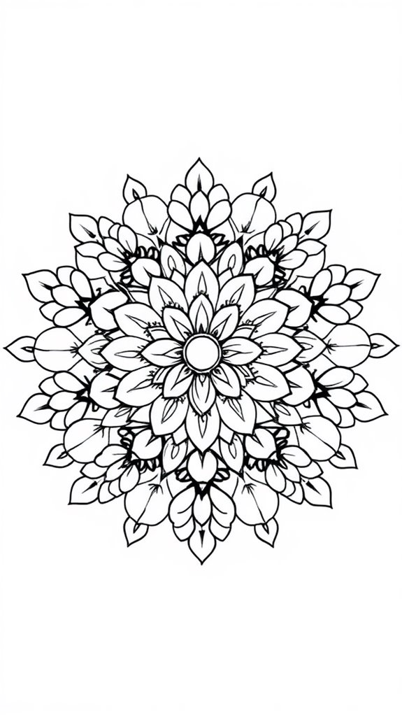 floral mandala coloring page