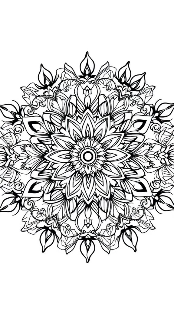 flourishing mandala coloring page