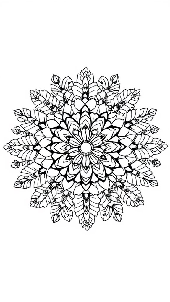 flower mandala wedding coloring