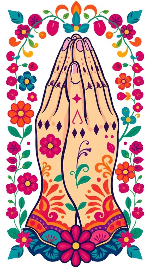 folk art praying hands