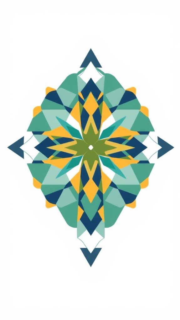 geometric cross pattern clipart