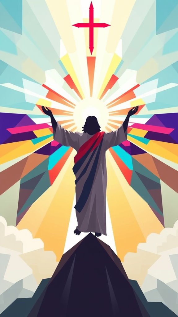 geometric jesus ascension artwork