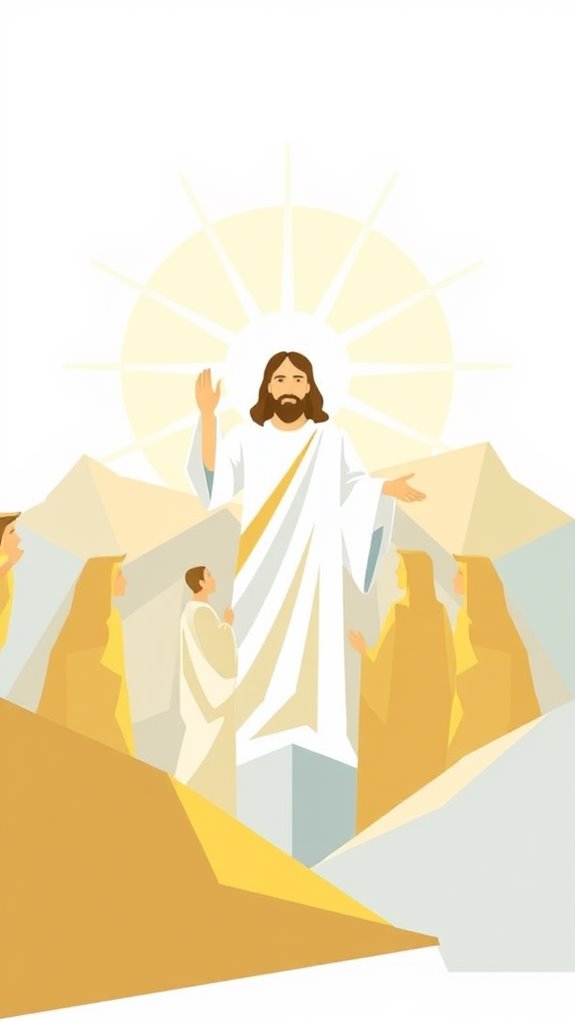 geometric jesus transfiguration artwork