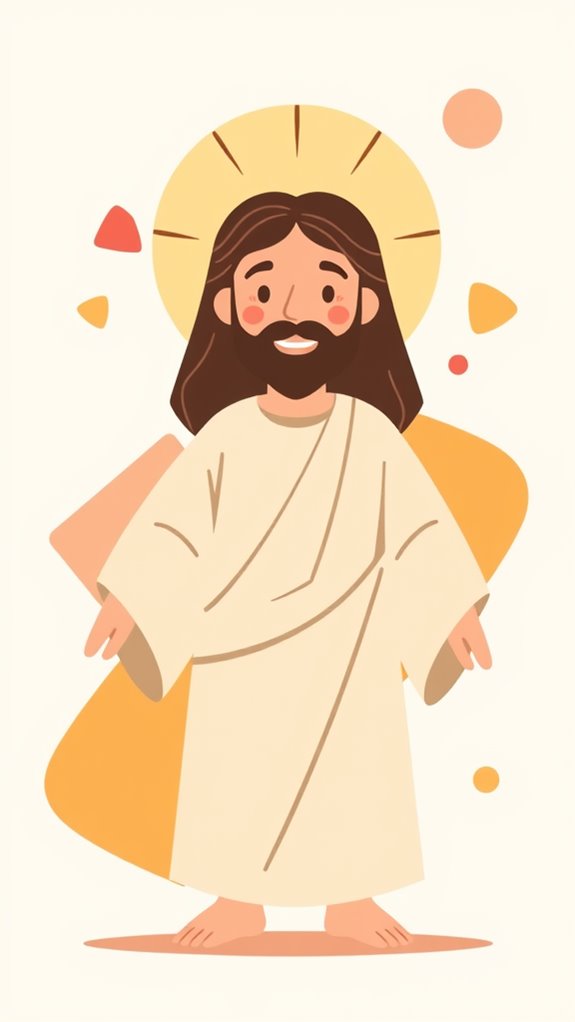 geometric modern jesus clipart