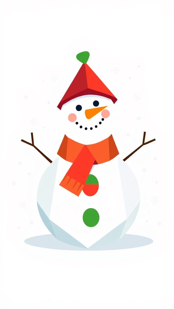 geometric snowman design illustration