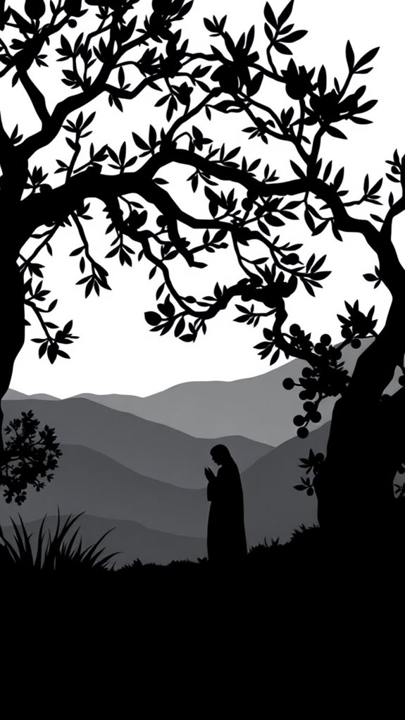 gethsemane garden silhouette artwork