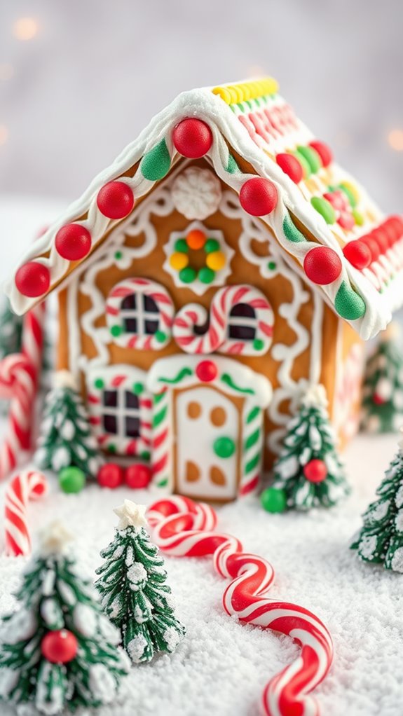 gingerbread house stock photo