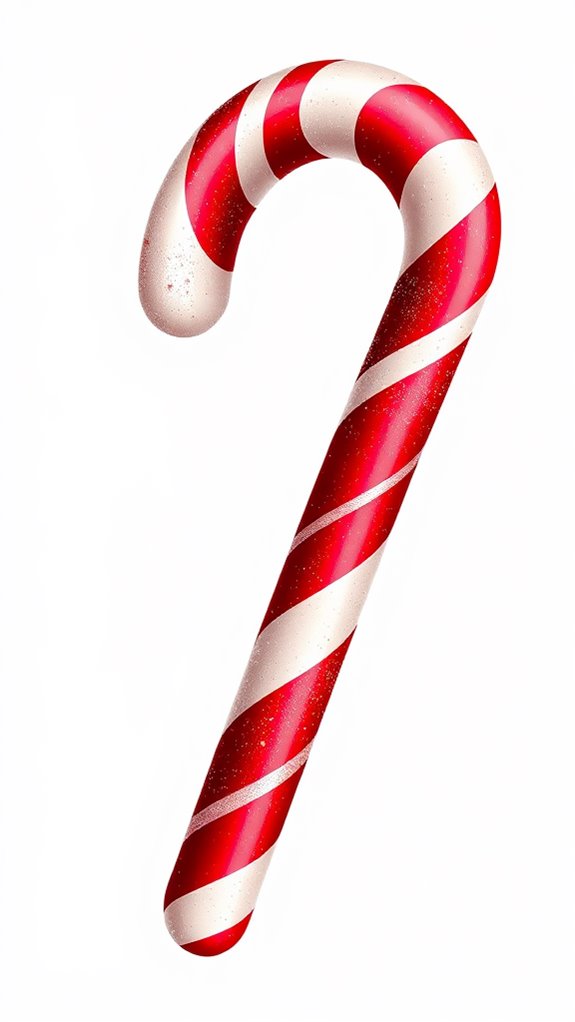 glittery candy cane design
