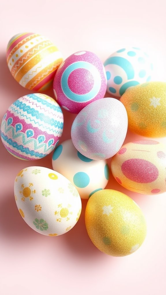 glittery easter egg clipart