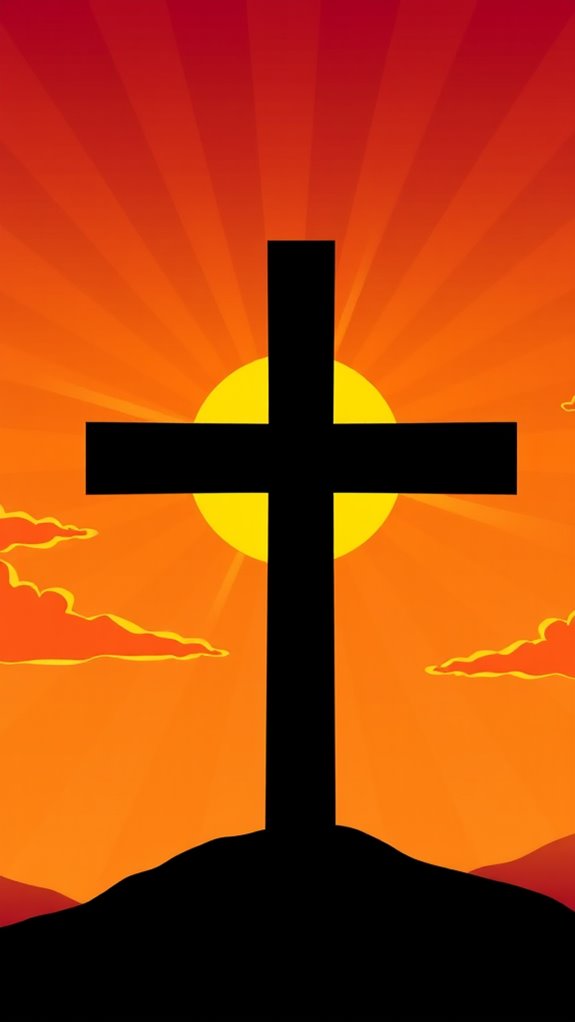 good friday cross silhouette