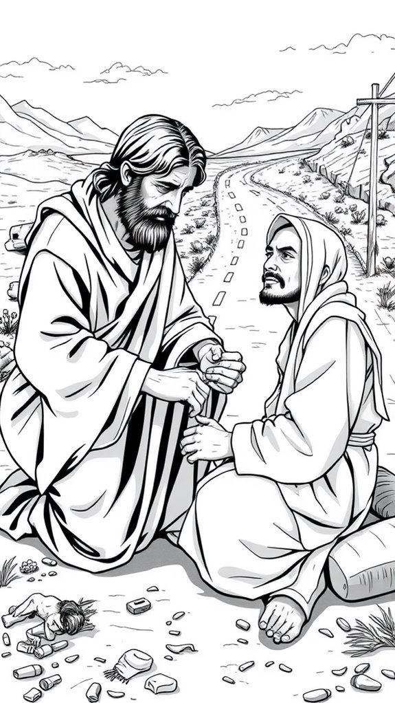 good samaritan monochrome artwork