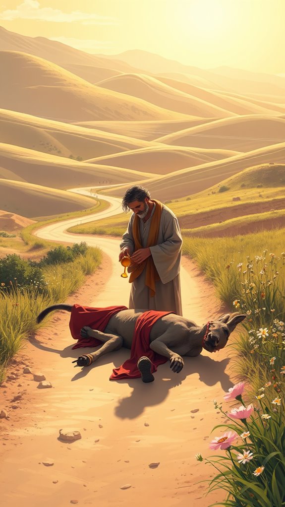 good samaritan scene depicted