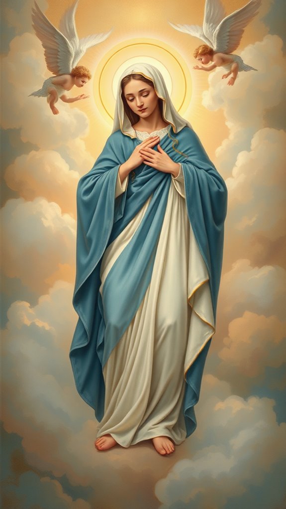 gouache artwork of virgin