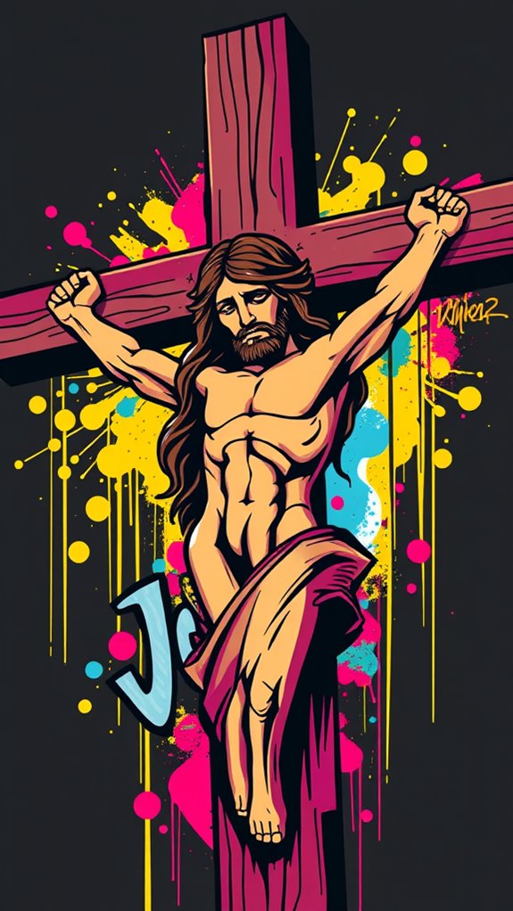 graffiti jesus crucifixion artwork