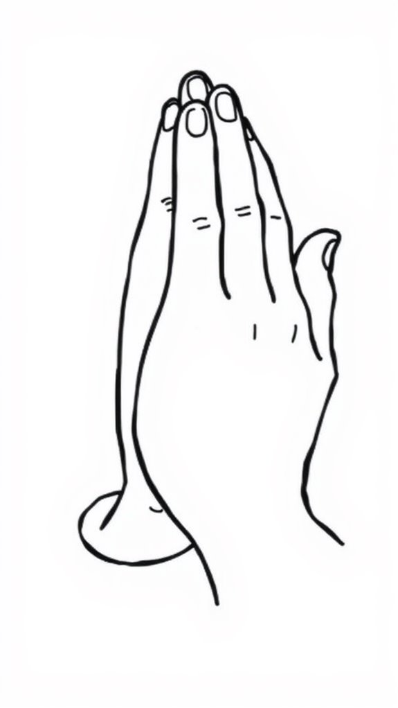 hands in prayer coloring