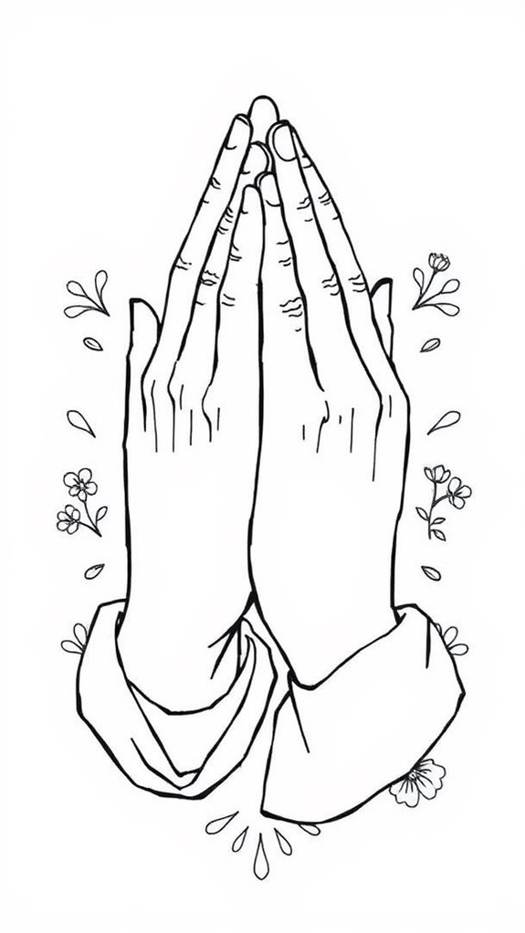 hands in prayer coloring