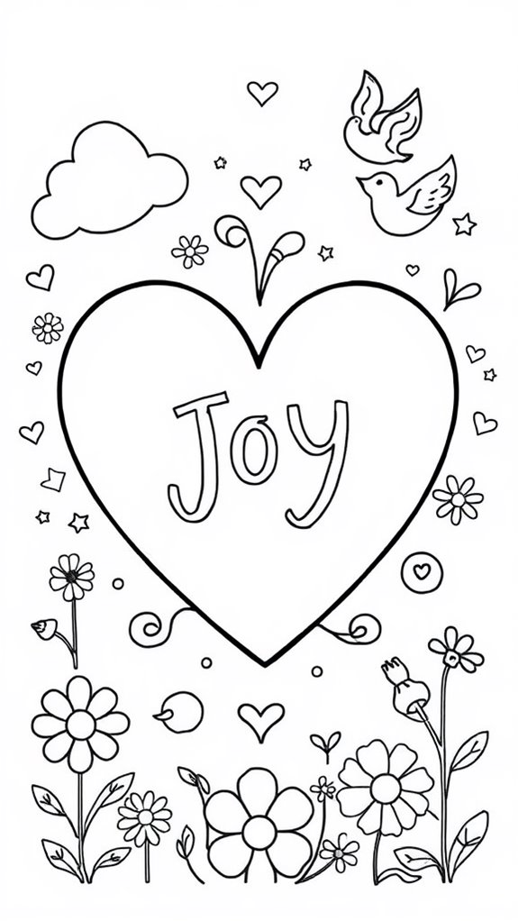 happy heart coloring activity