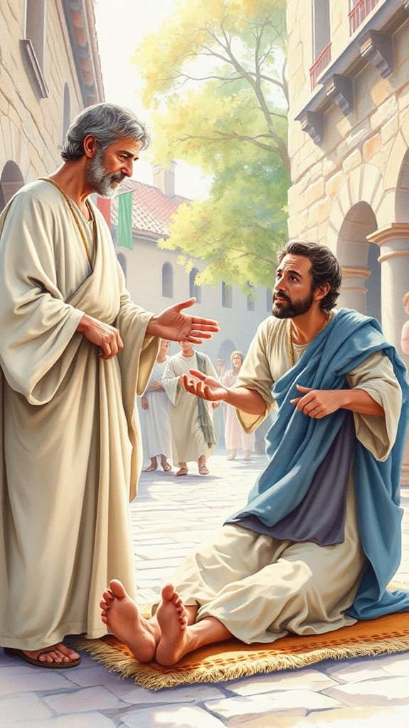 healing lame man scene