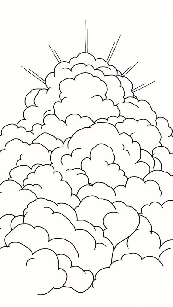 heavenly clouds coloring page