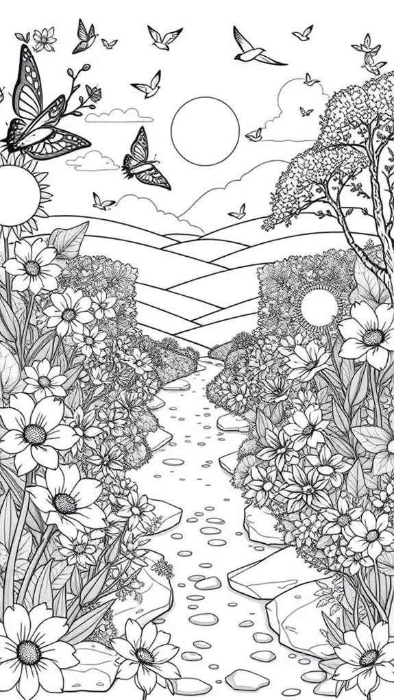 heavenly garden coloring page