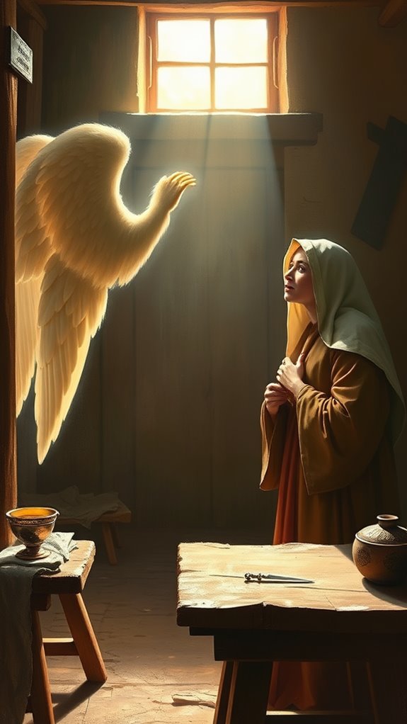 heavenly messenger greets mary