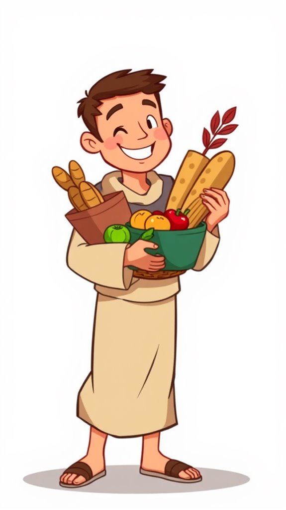 helpful person with groceries