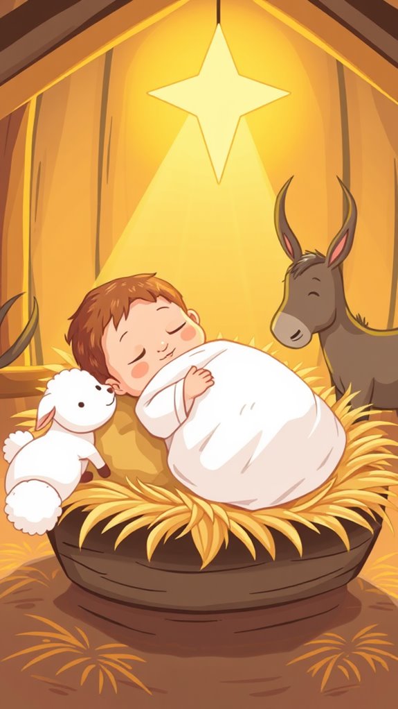 holiday baby jesus clipart