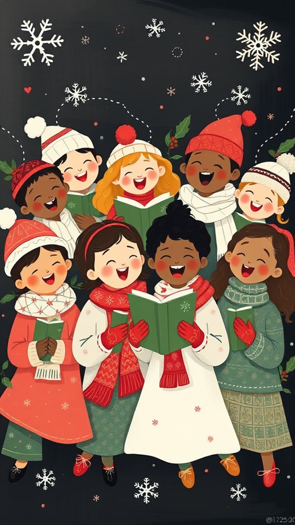 holiday themed chalkboard illustration