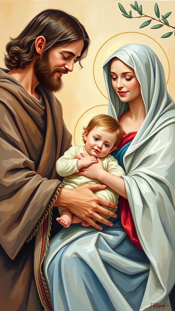 holy family acrylic artwork