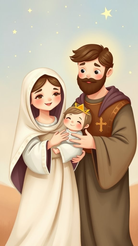 holy family cute artwork