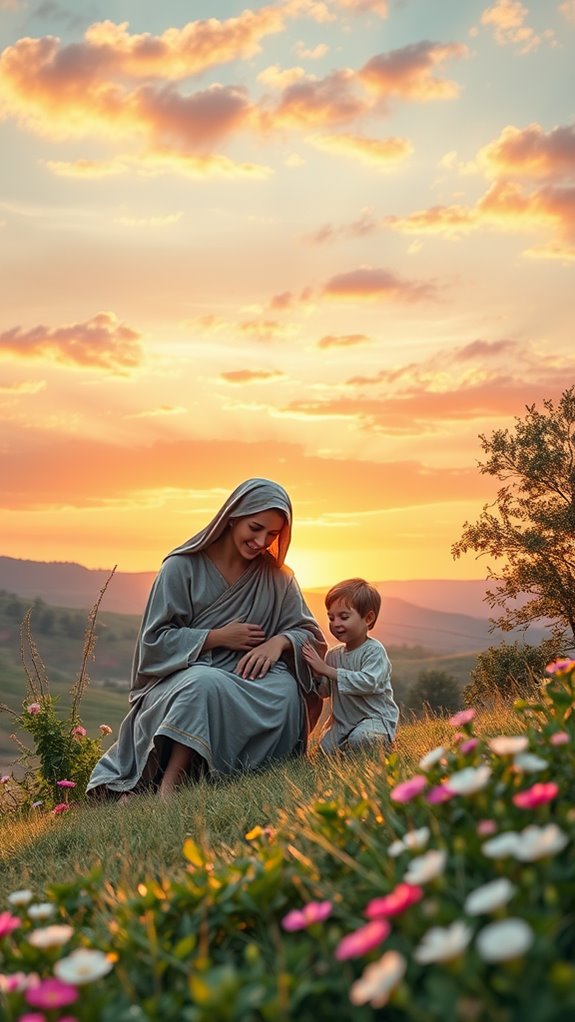 holy family in nature
