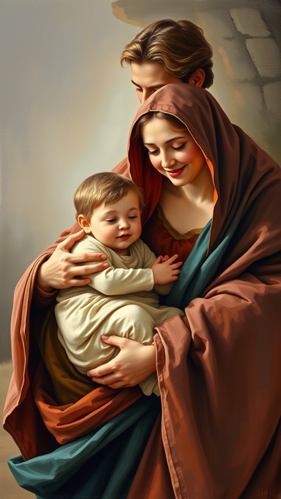 holy family oil painting