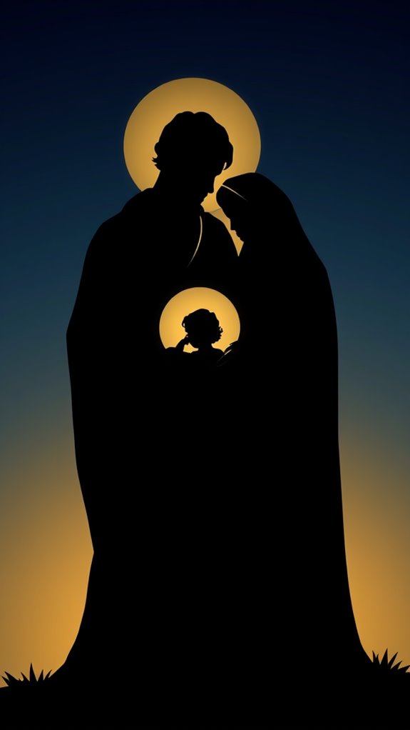 holy family silhouette image