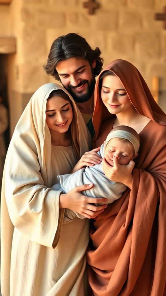 holy family stock photo