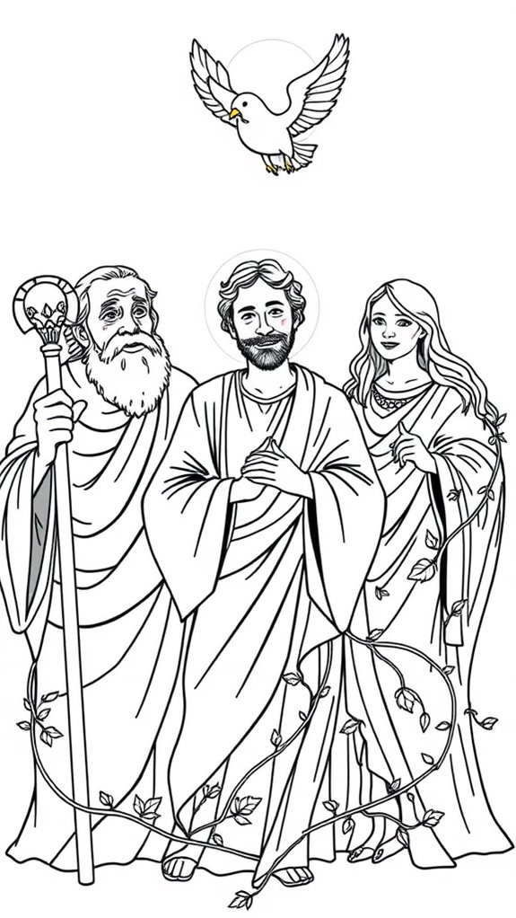 holy trinity coloring page
