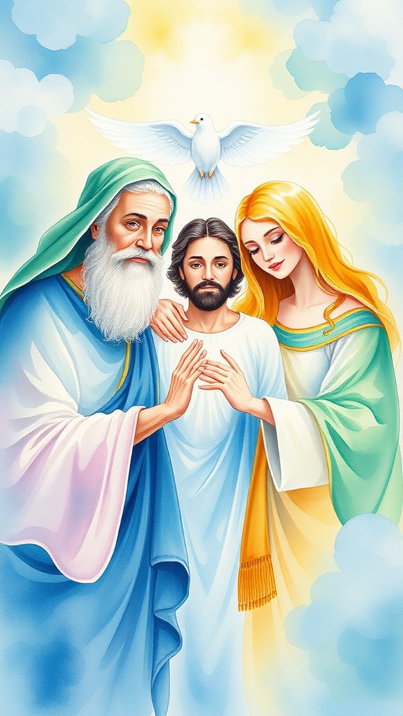 holy trinity watercolor art