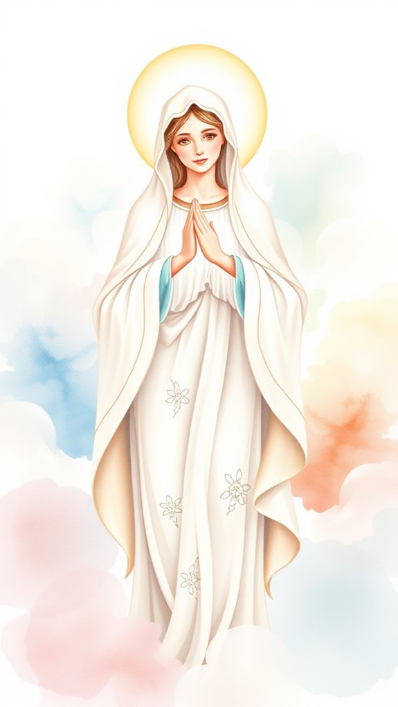 immaculate conception watercolor artwork