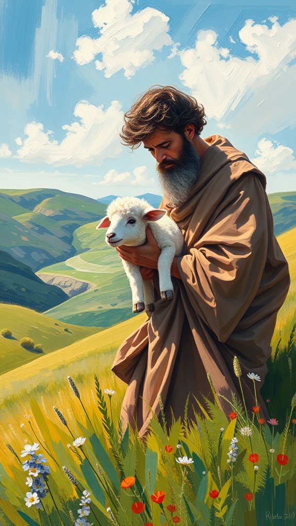 impressionist artwork of sheep