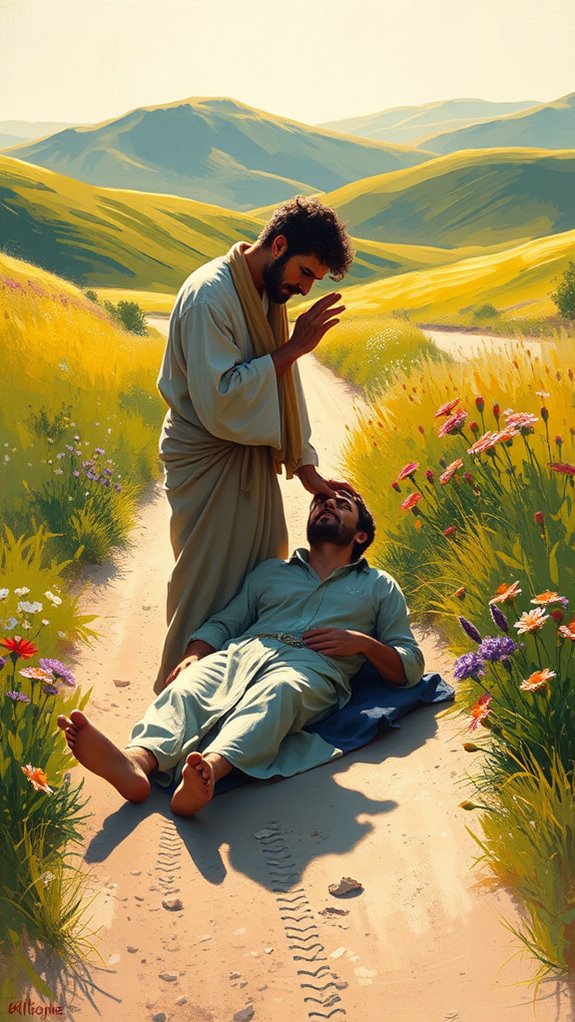 impressionist good samaritan scene