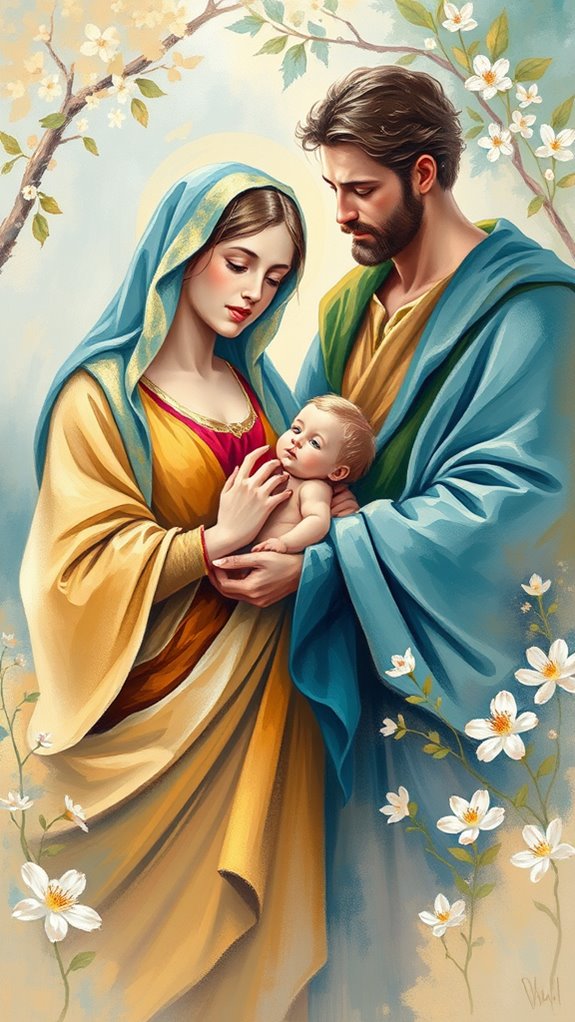 impressionist holy family artwork