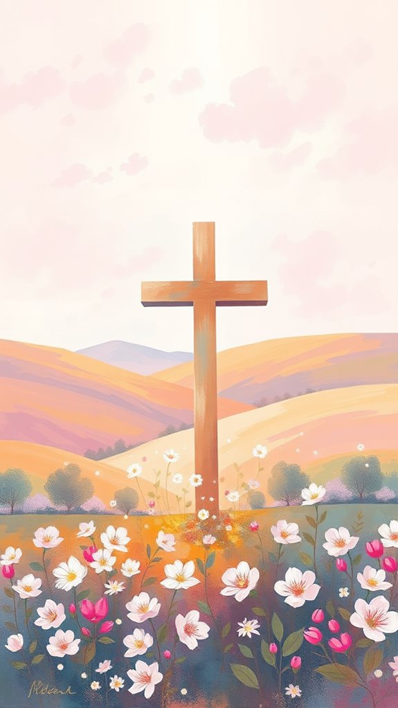 impressionist pastel cross painting